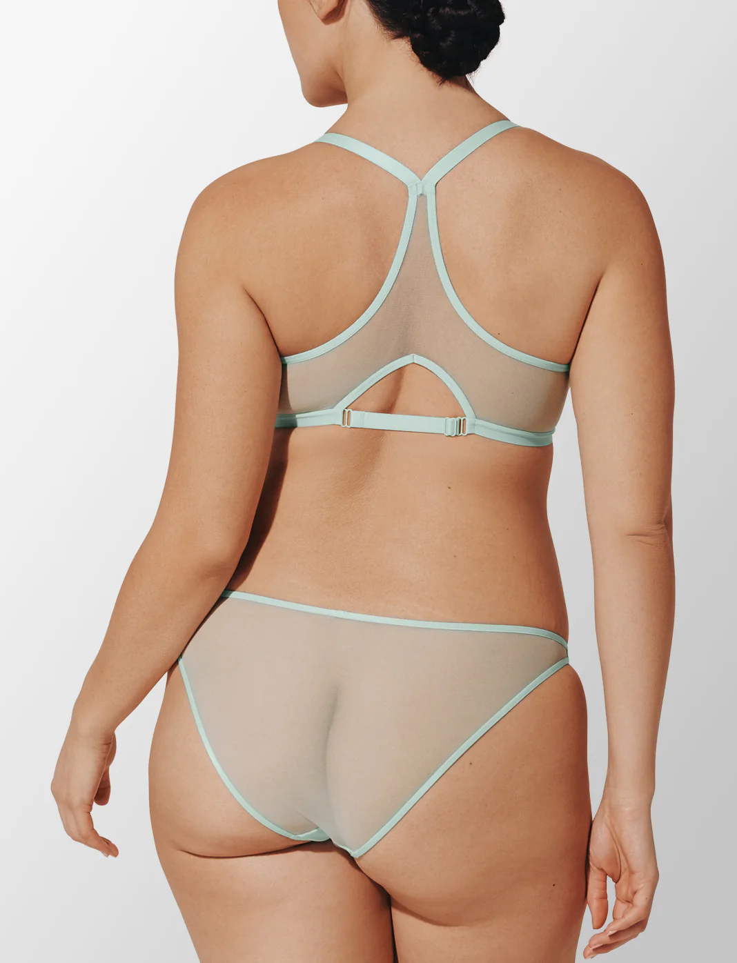 Bare Mesh Front Close Racerback Bra - Image 4