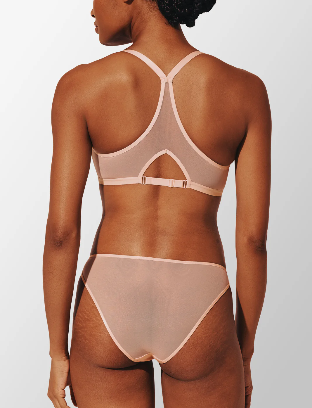 Bare Mesh Front Close Racerback Bra - Image 4