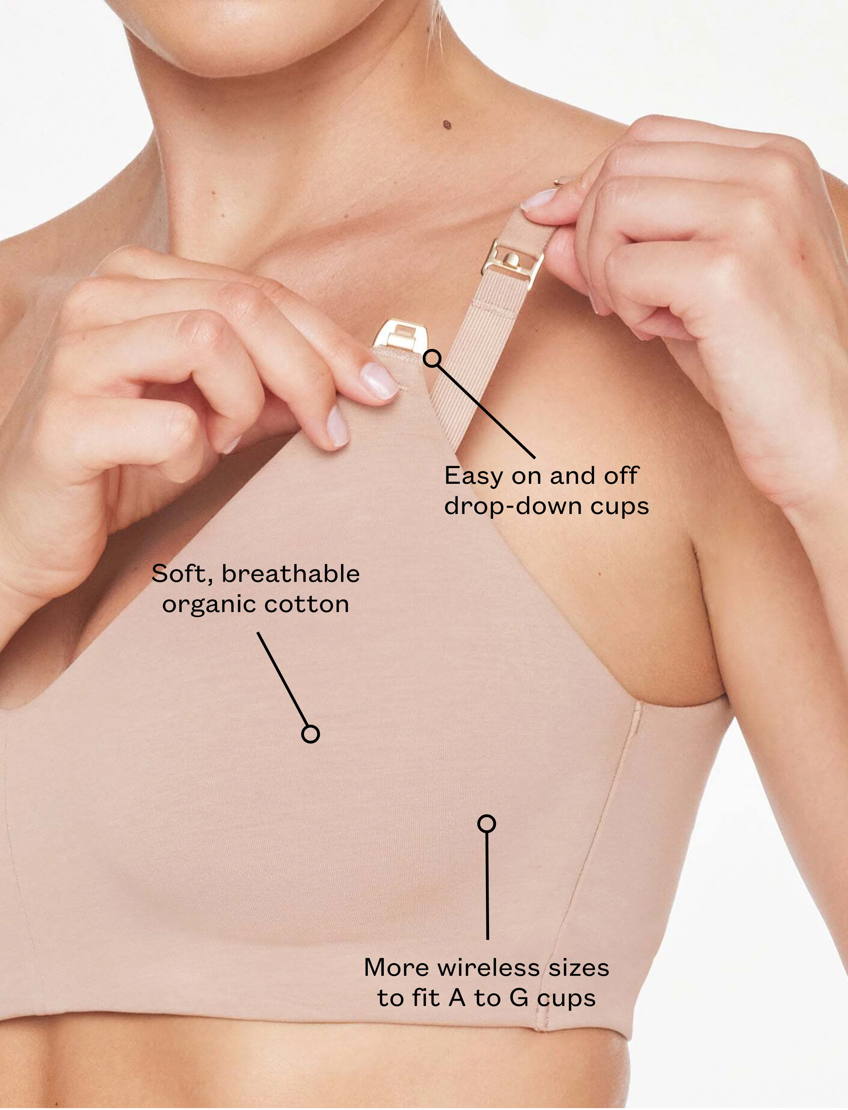 Organic Cloud Cotton Wireless Nursing Bra Bundle - Image 5