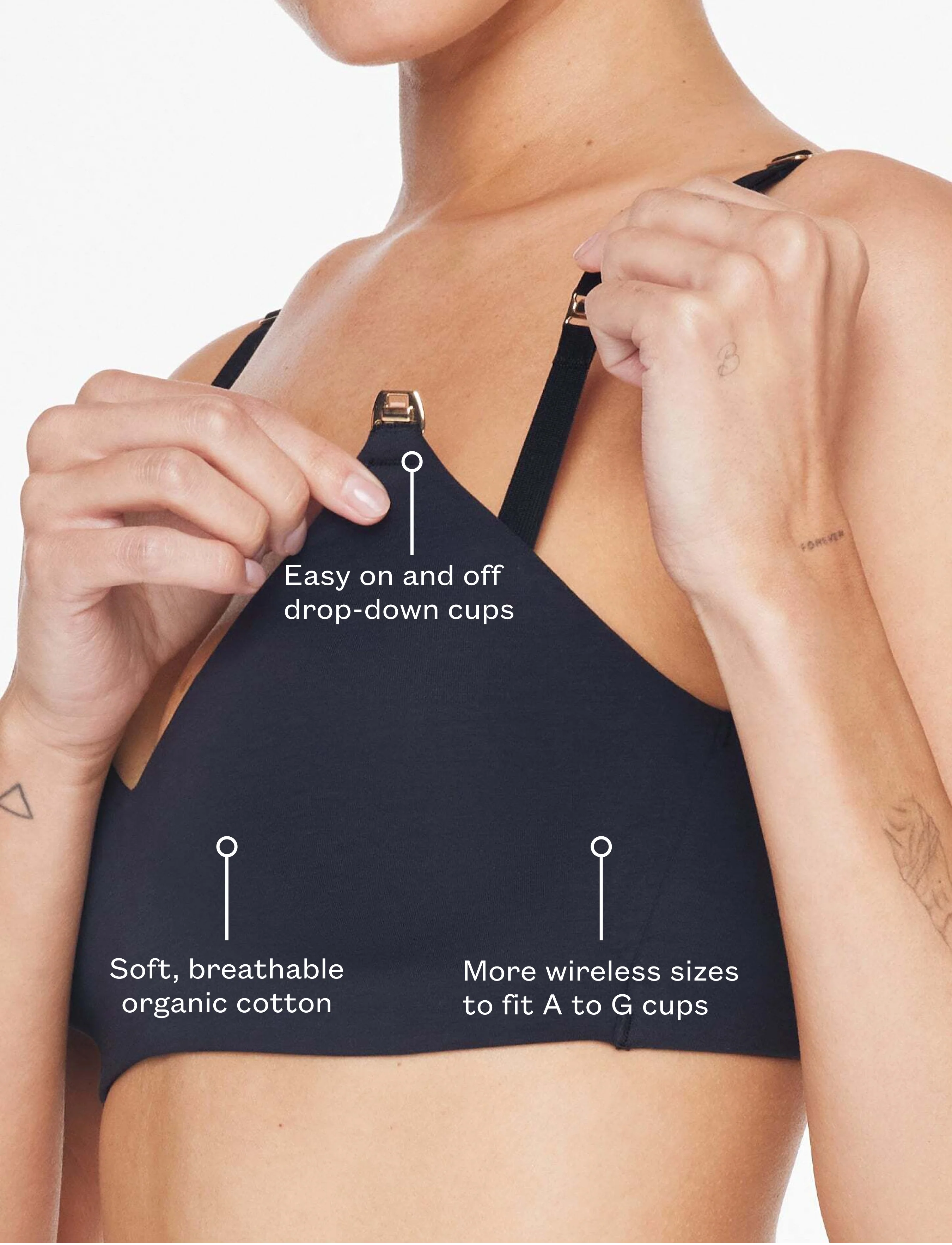 Organic Cloud Cotton Wireless Nursing Bra - Image 5