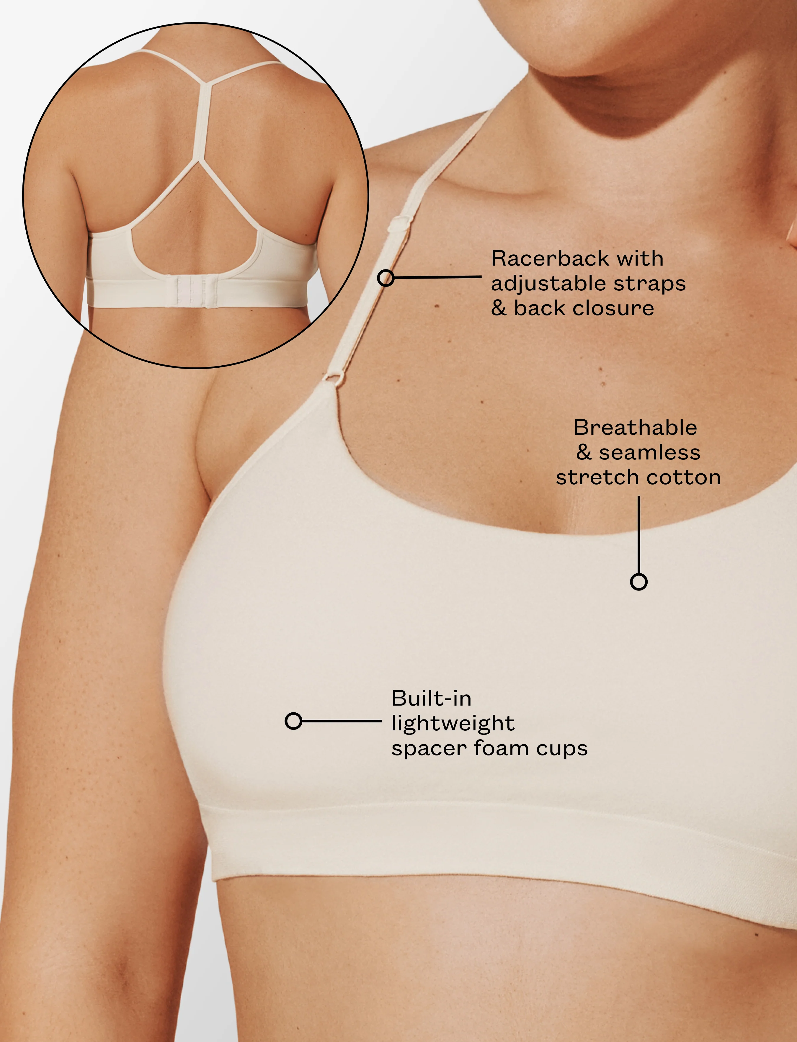 Seamless Stretch Cotton Wireless Bralette - Image 6