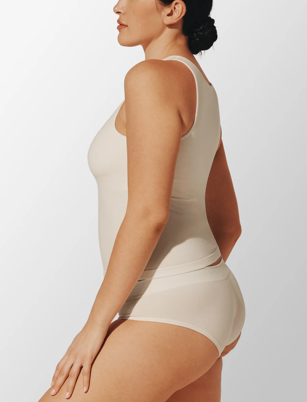 Seamless Stretch Cotton Shelf Tank Top - Image 3
