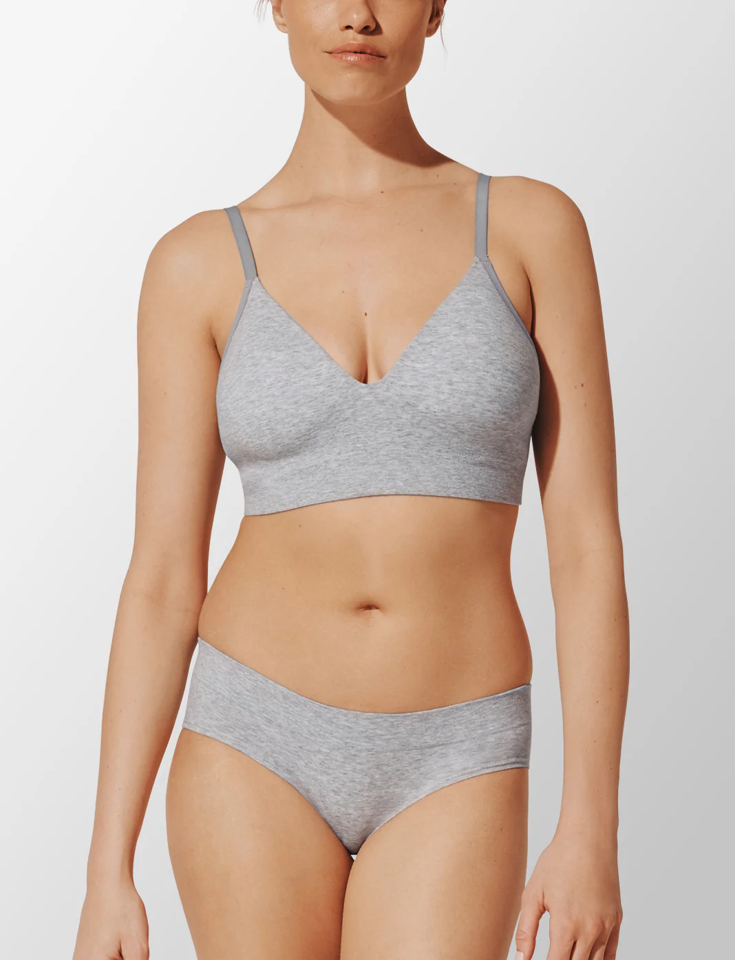 Seamless Stretch Cotton Wireless Bra - Image 2