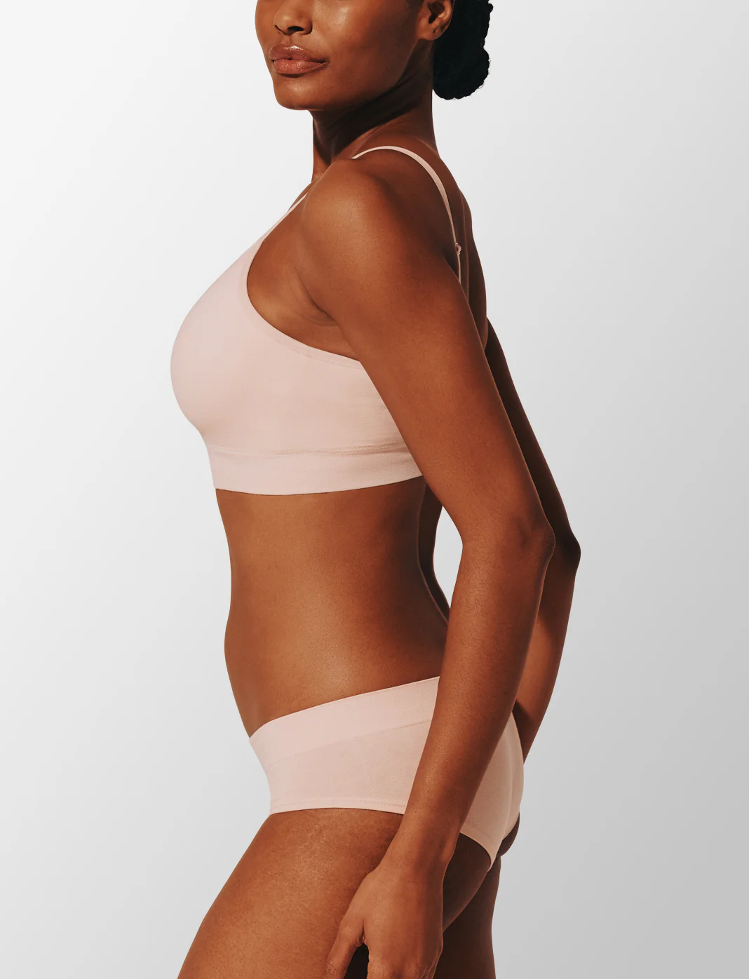 Seamless Stretch Cotton Wireless Bra - Image 3