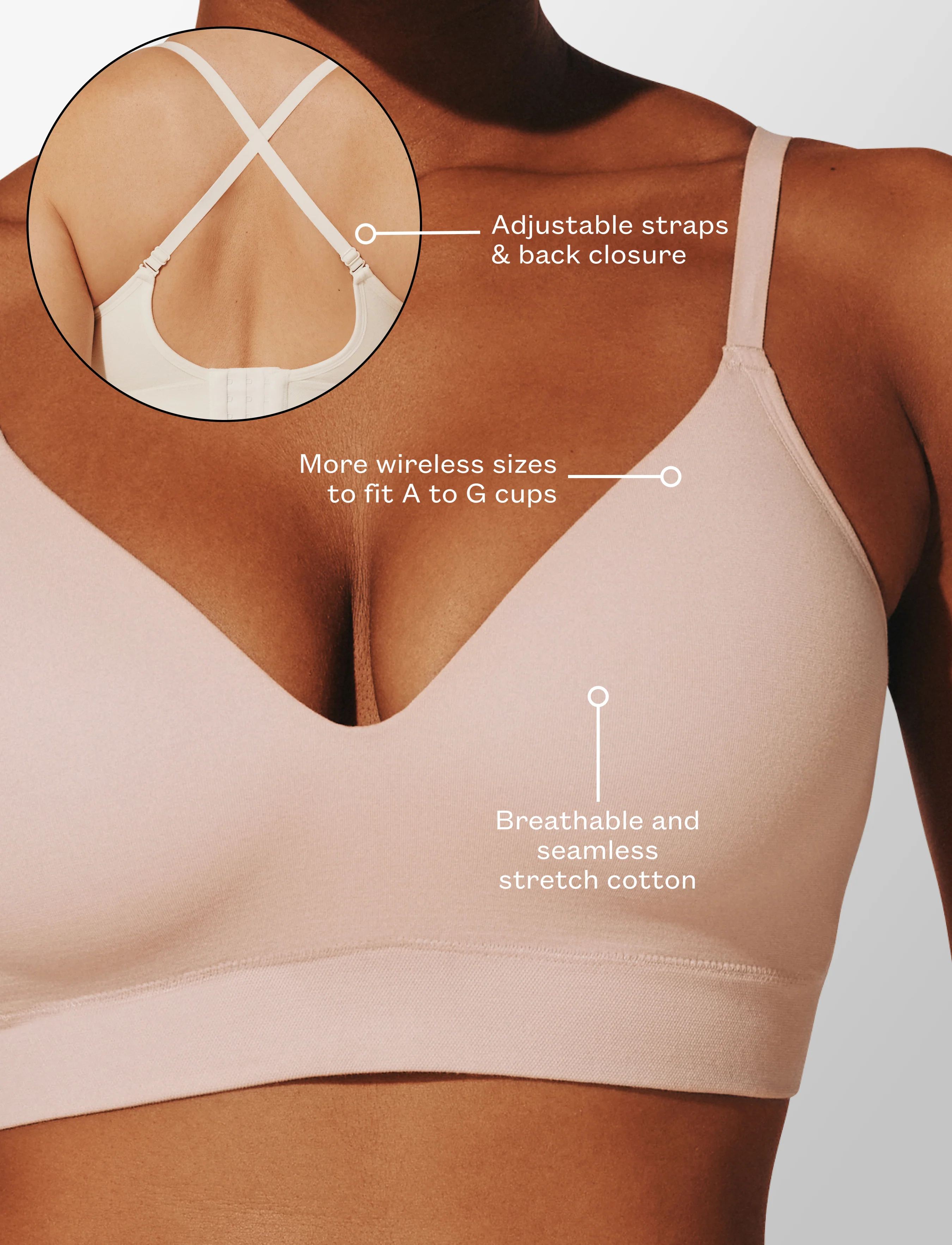 Seamless Stretch Cotton Wireless Bra - Image 6
