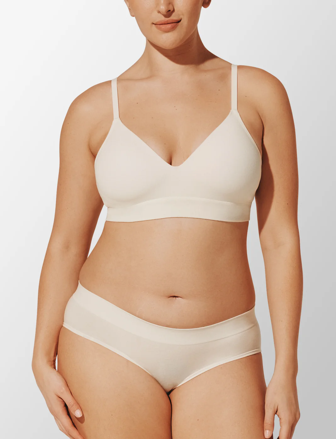 Seamless Stretch Cotton Wireless Bra - Image 2
