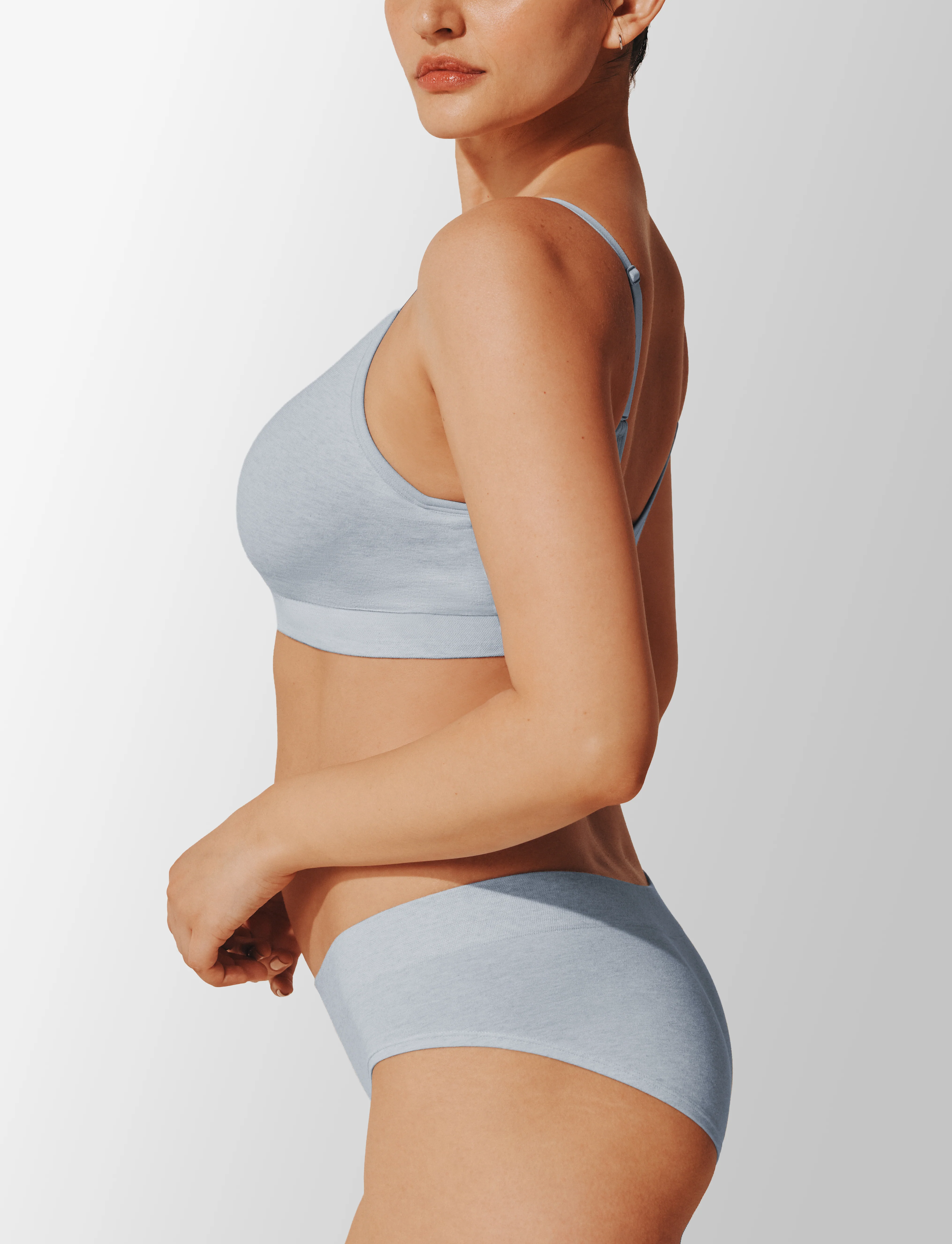 Seamless Stretch Cotton Wireless Bra - Image 3